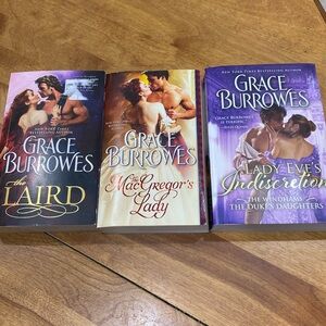 Set of 3, Grace Burrowes, used, paperback, romance books.